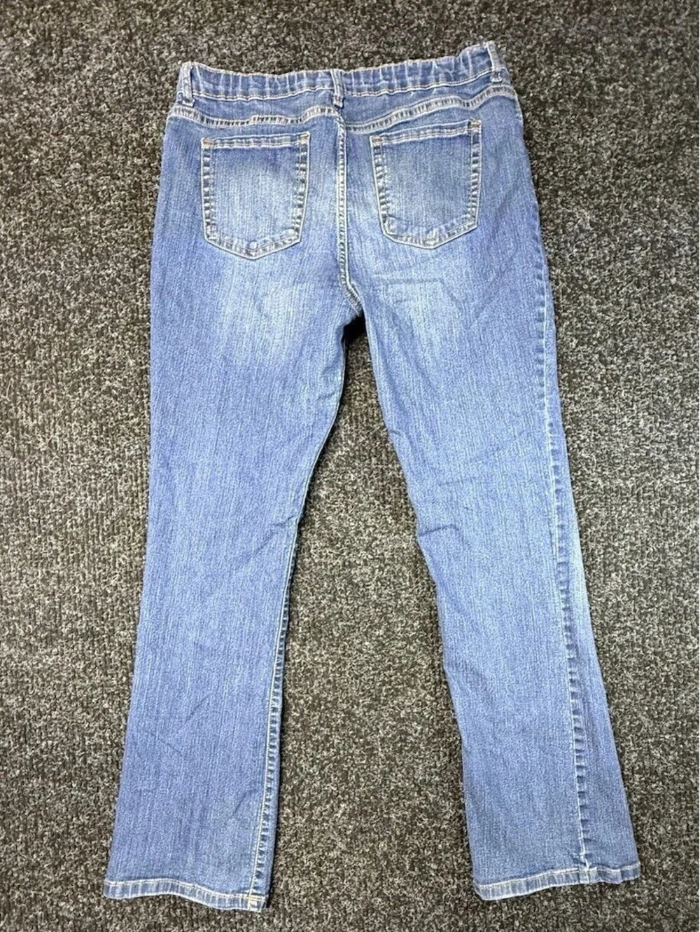 Children’s Place Girls Size 18 Plus Bootcut Jeans Medium Wash Distressed Denim